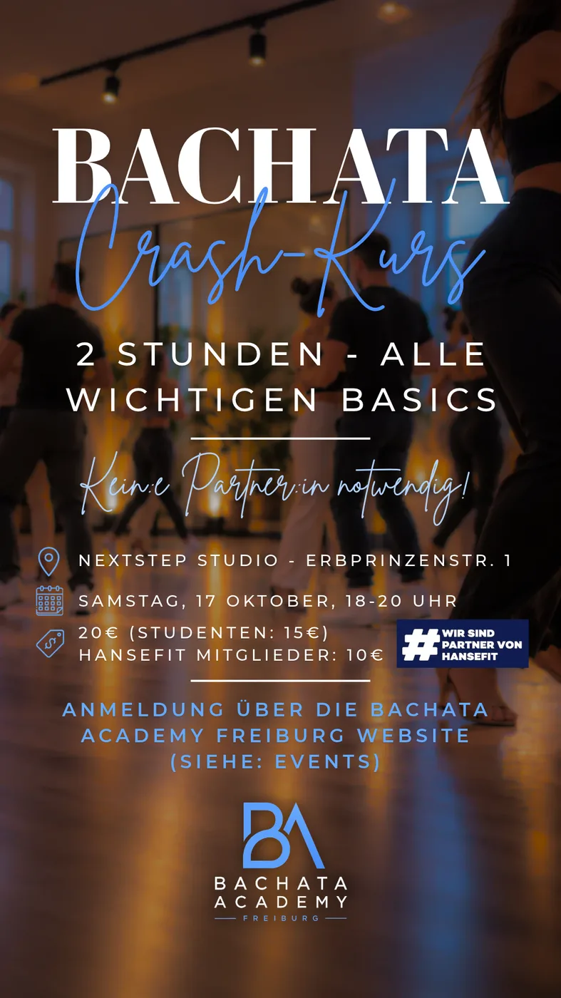 Bachata Crash Course for Beginners Flyer
