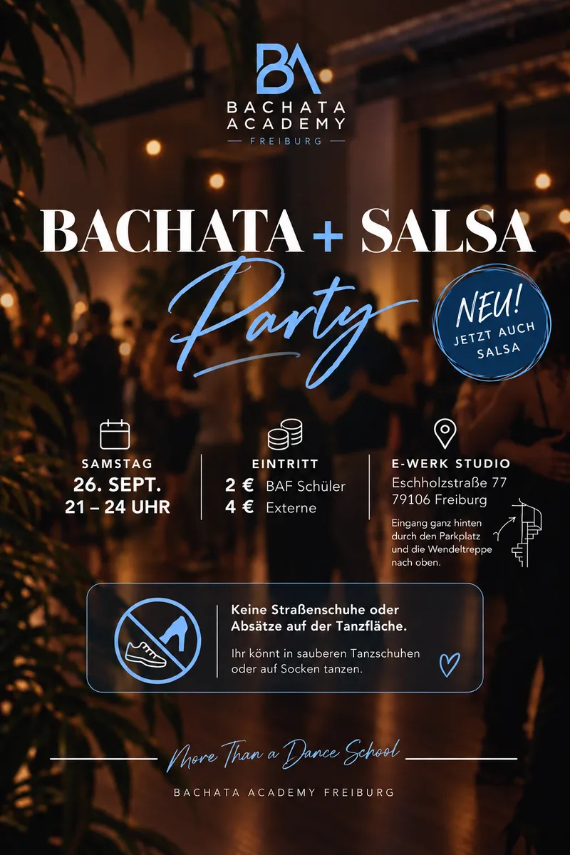 Bachata + Salsa Party – 1st Edition Flyer
